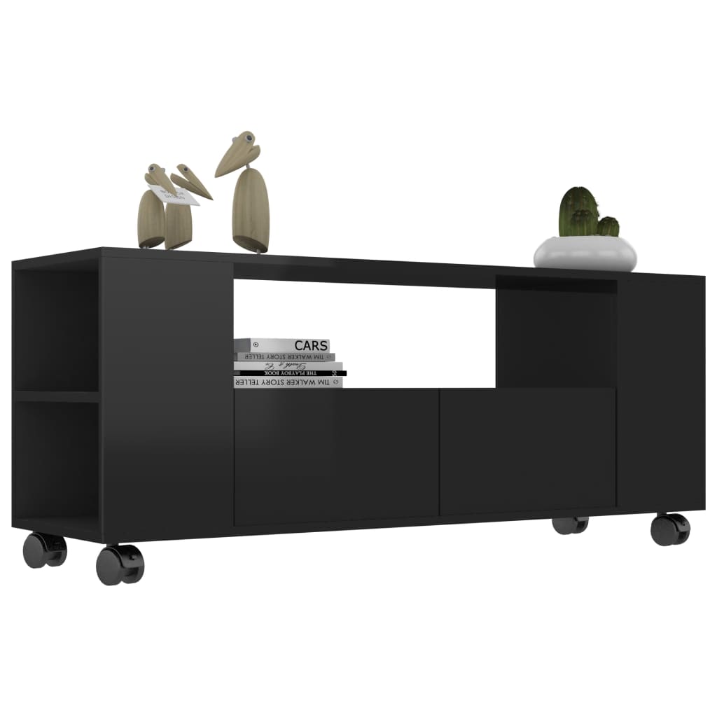 vidaXL Tv-meubel 120x35x48 cm bewerkt hout hoogglans zwart