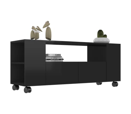 vidaXL Tv-meubel 120x35x48 cm bewerkt hout hoogglans zwart