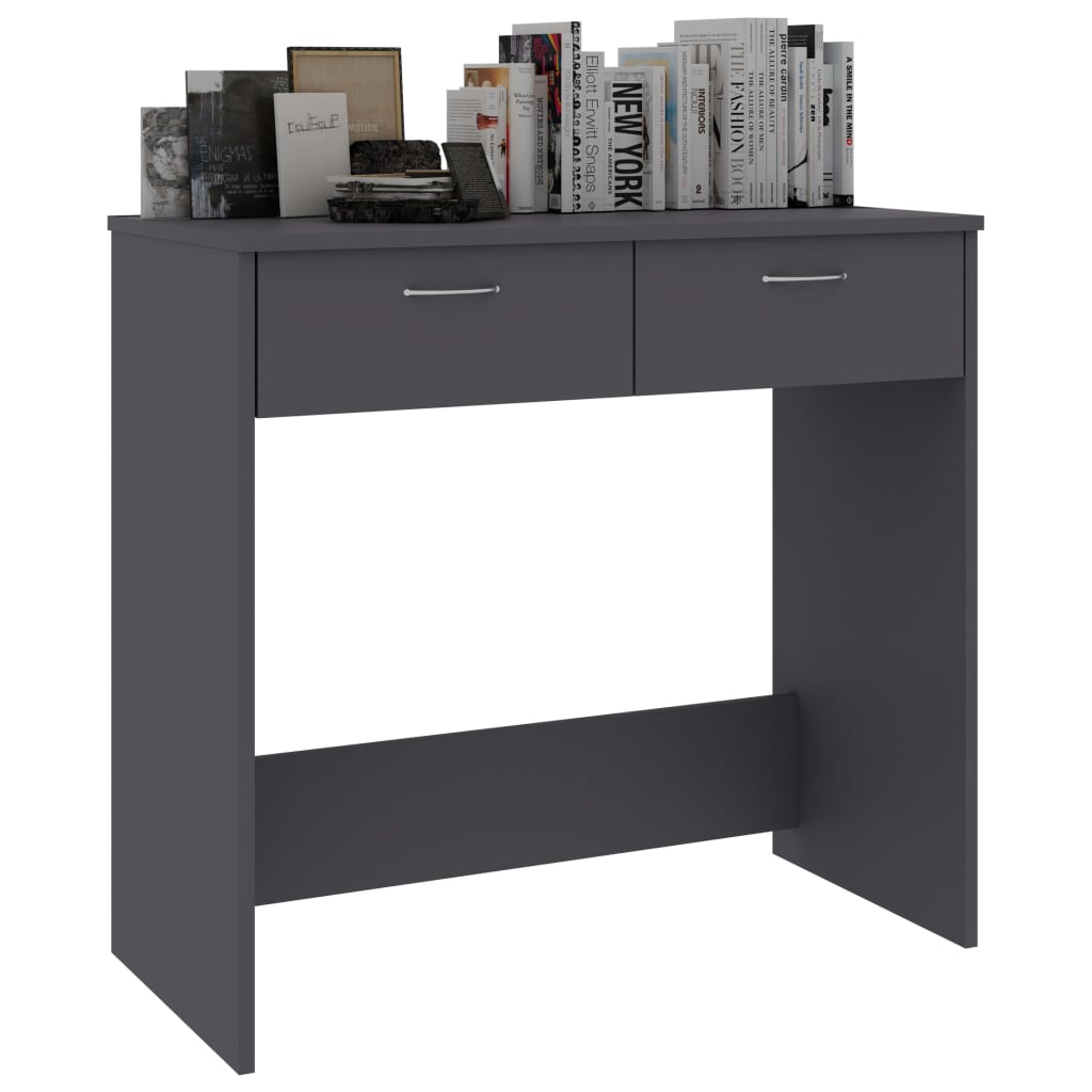 vidaXL Skrivbord grå 80x40x75 cm konstruerat trä