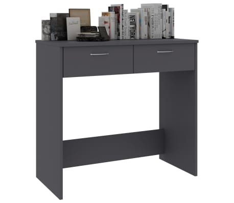 vidaXL skrivebord 80x40x75 cm konstrueret træ grå