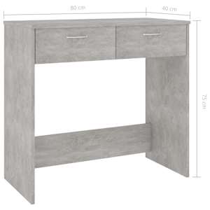 Psací stůl betonově šedý 80 x 40 x 75 cm kompozitní dřevo - obrázek 6