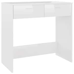 Psací stůl bílý s vysokým leskem 80x40x75 cm kompozitní dřevo - obrázek 2