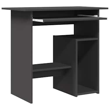 Handla vidaXL Skrivbord grå 80x45x74 cm spånskiva | vidaXL.se Bästa vidaXL Skrivbord med 2 hyllor gråek online
