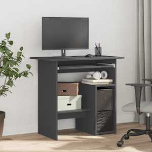 vidaXL Bureau Gris 80 x 45 x 74 cm Agglom&eacute;r&eacute;