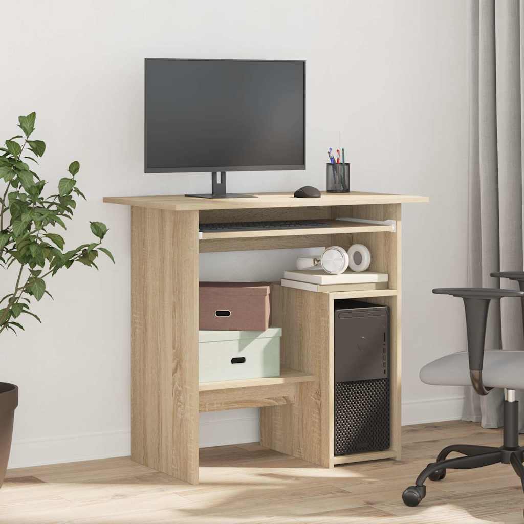 

vidaXL Bureau 80x45x74 cm spaanplaat sonoma eikenkleurig