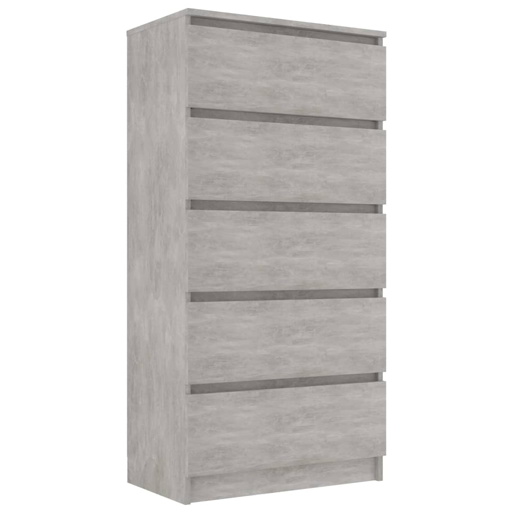 

vidaXL Drawer Sideboard Concrete Gray 23.6"x13.8"x47.6" Engineered Wood