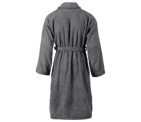 vidaXL Unisex Terry Bathrobe 100% Cotton Anthracite S