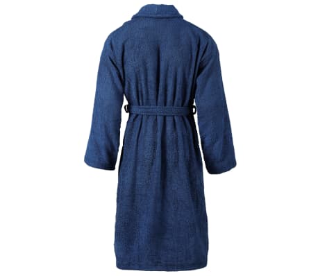 vidaXL Unisex Terry Bathrobe 100% Cotton Navy S