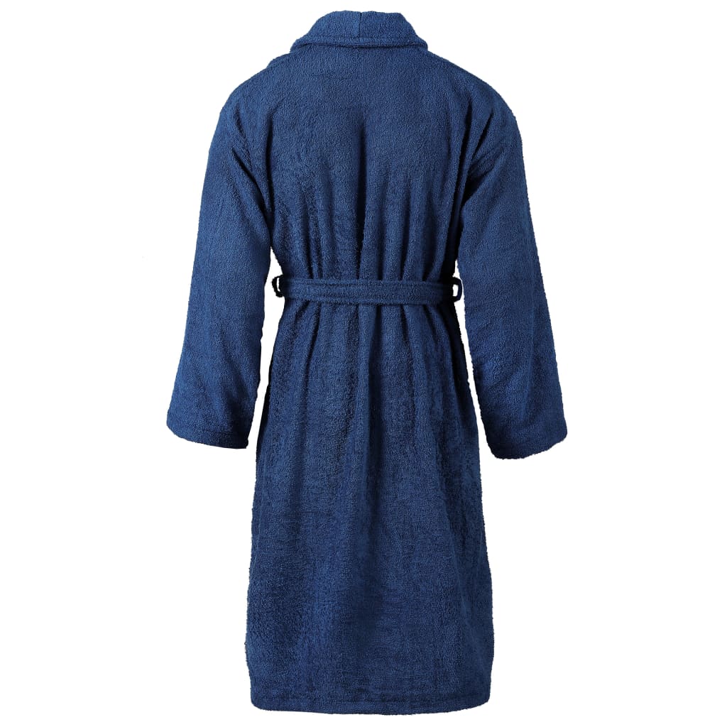 vidaXL Accappatoio di Spugna Unisex Cotone 100% Blu Marino L