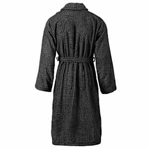 vidaXL Badrock i frott&eacute; 100% bomull unisex svart strl. XL