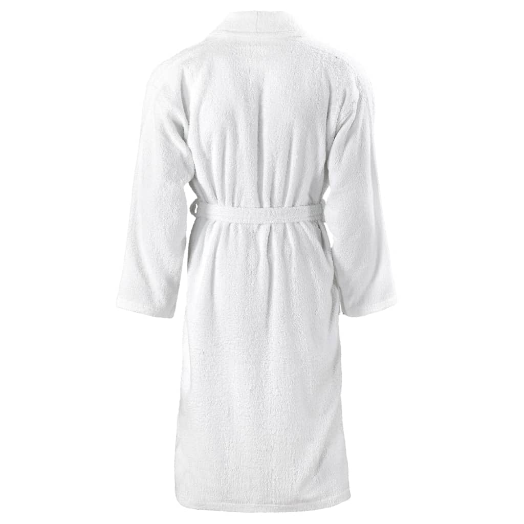 

vidaXL Badjas unisex badstof M 100% katoen wit