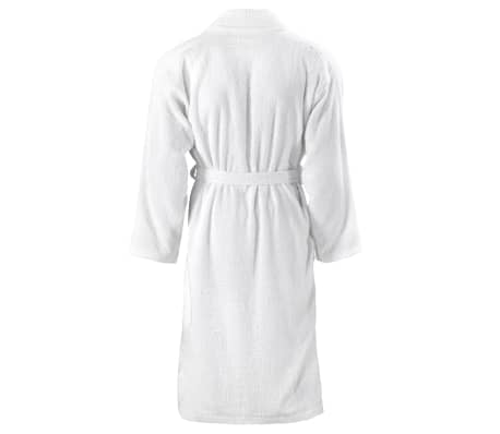 vidaXL Accappatoio di Spugna Unisex Cotone 100% Bianco M