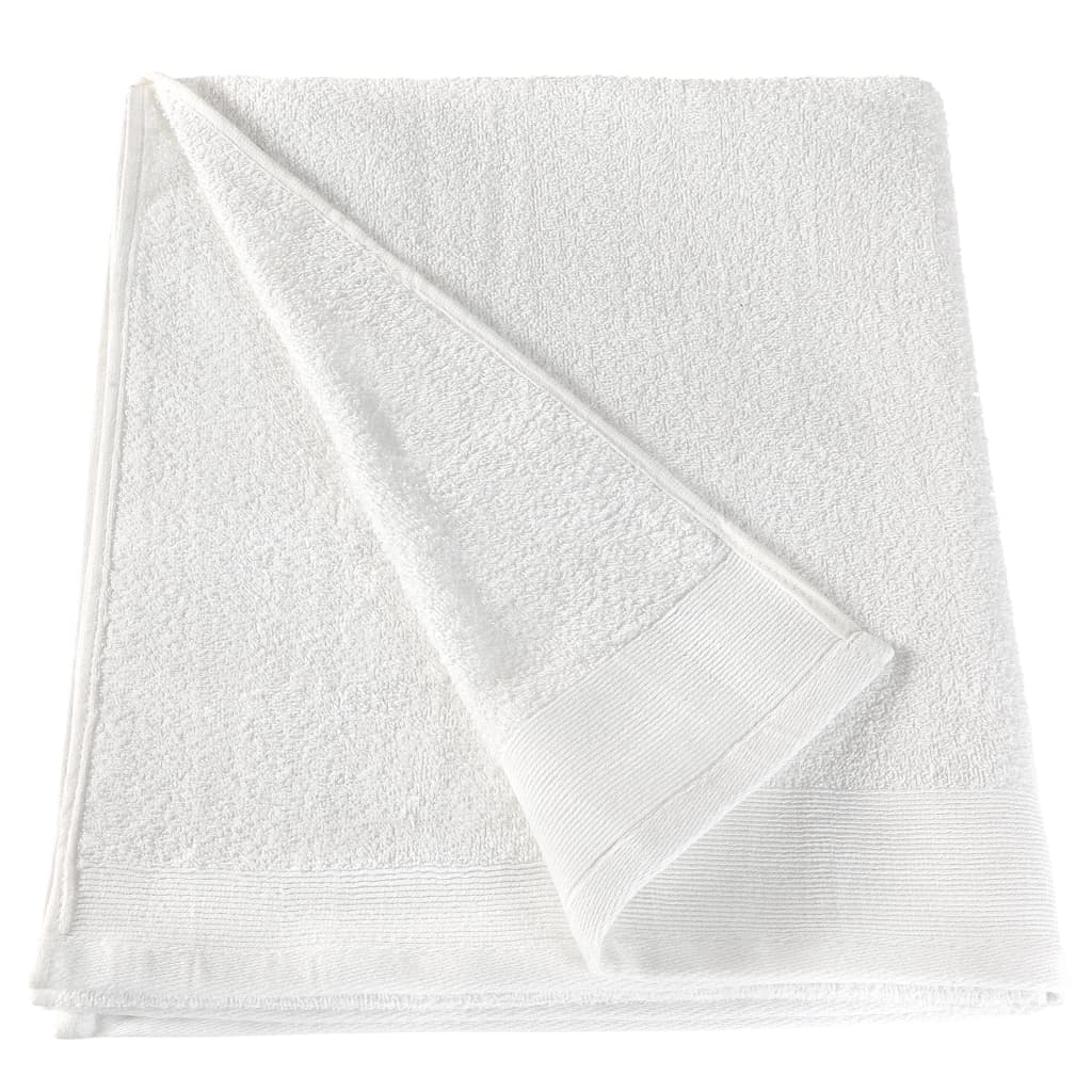 vidaXL Shower Towels 10 pcs Cotton 350 gsm 70x140 cm White