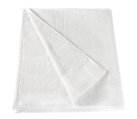 vidaXL Shower Towels 10 pcs Cotton 350 gsm 70x140 cm White