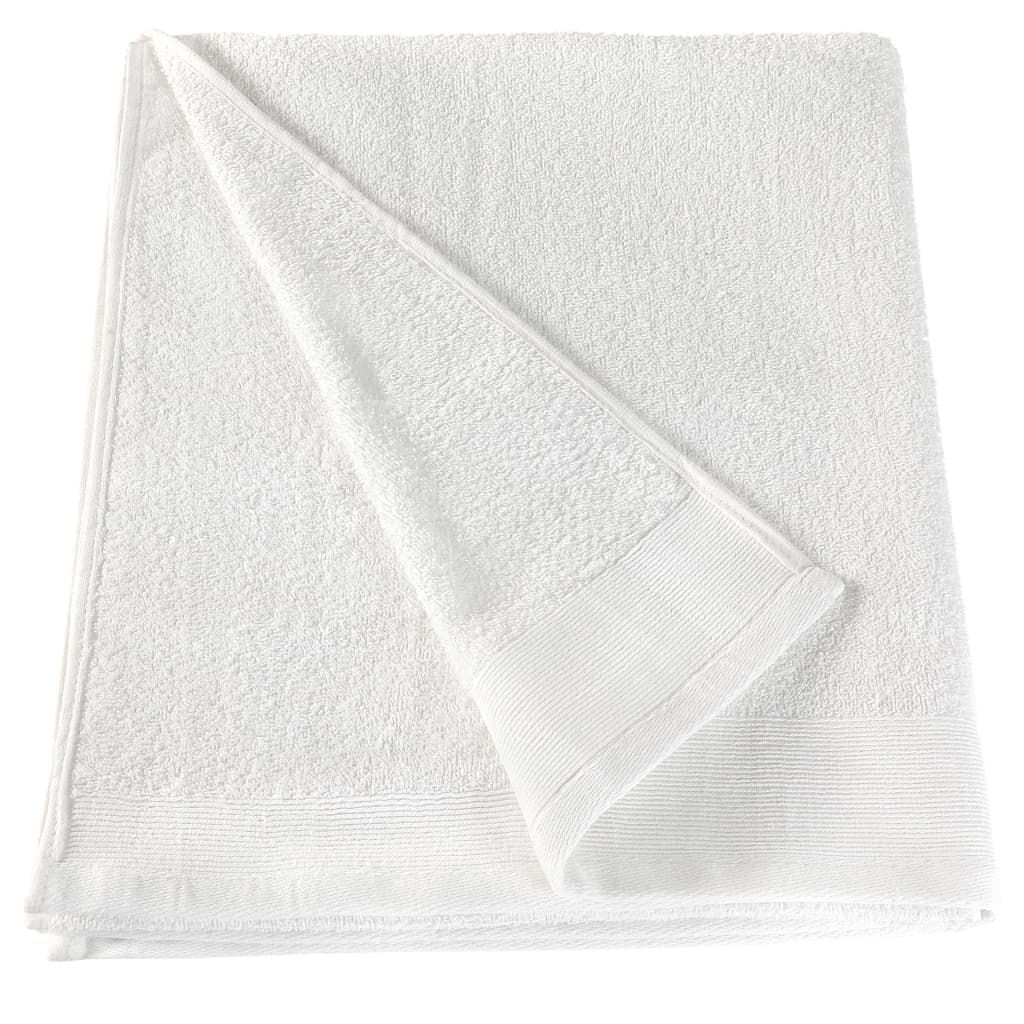 vidaXL Serviettes à main 5 pcs Coton 450 g/m² 50x100 cm Blanc