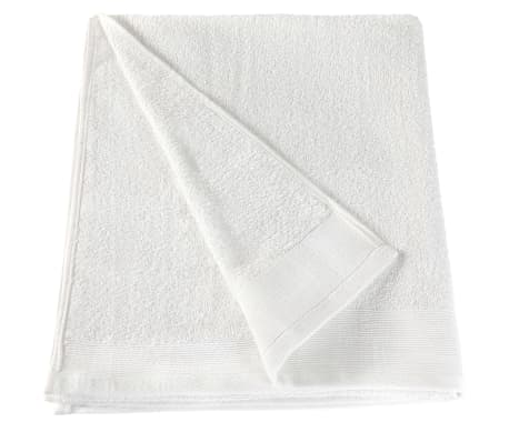 vidaXL Håndklær 5 stk bomull 450 g/m² 50x100 cm hvit