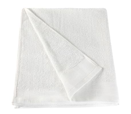 vidaXL Кърпи за душ, 5 бр, памук, 450 г/м², 70x140 см, бели