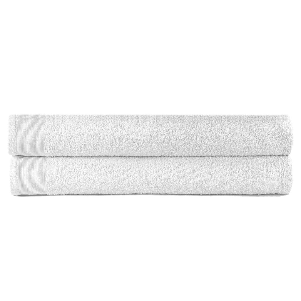 Vonios rankšluosčiai, 2vnt., balti, 70x140cm, medvilnė, 450g/m | Stepinfit