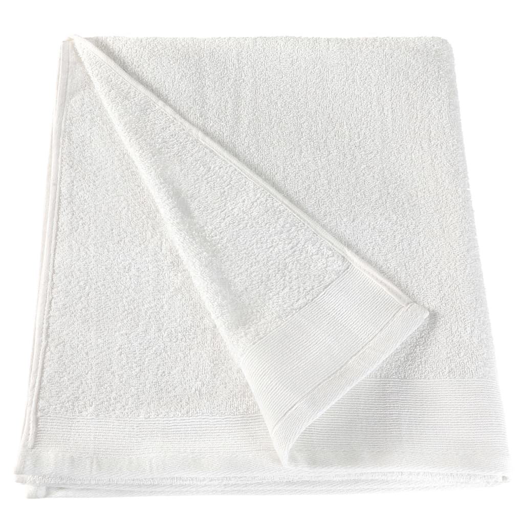 vidaXL Serviettes de douche 2 pcs Coton 450 g/m² 70x140 cm Blanc