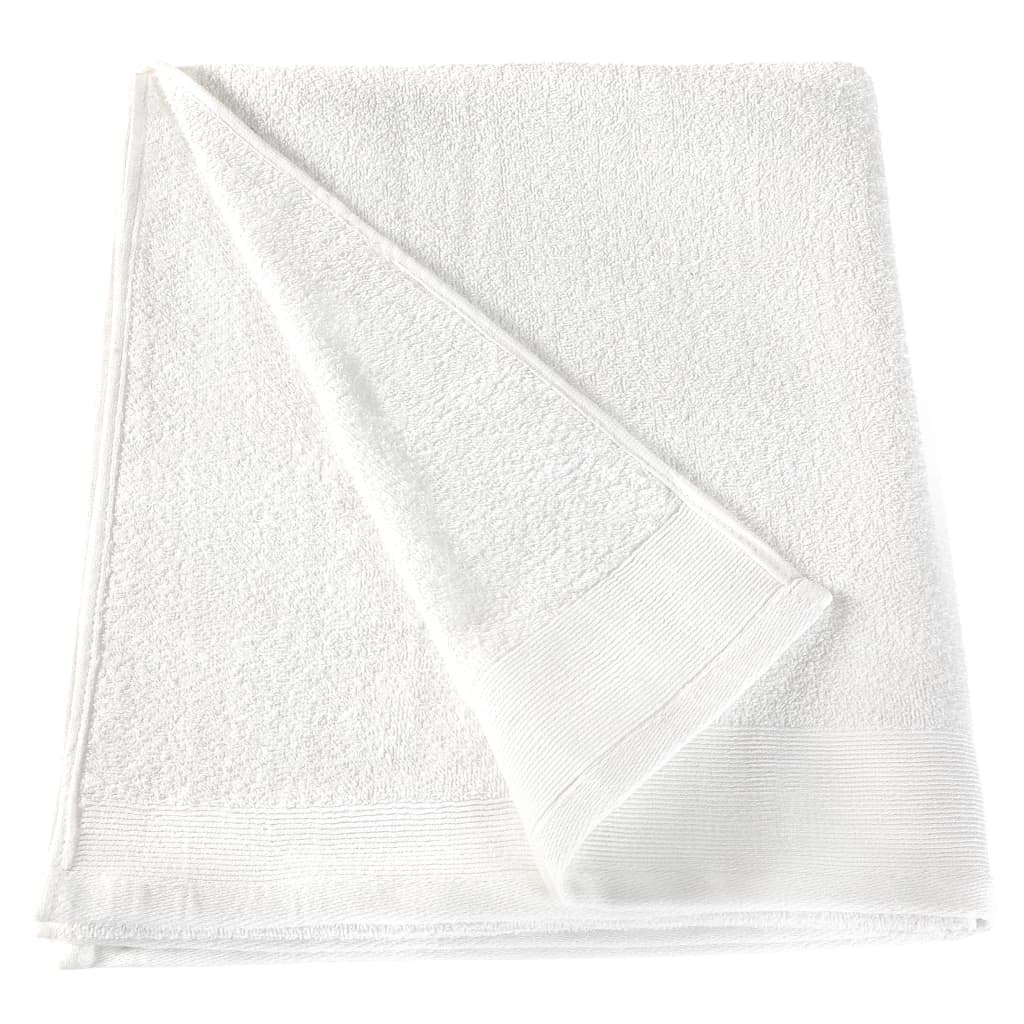 vidaXL Kúpeľňové uteráky 5 ks biele 100x150 cm bavlnené 450 g/m2
