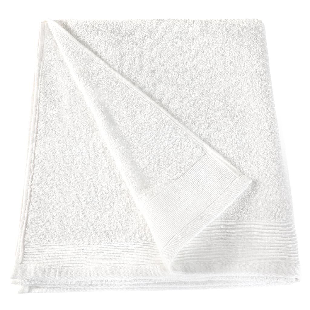 vidaXL Πετσέτες Μπάνιου 2 τεμ. Λευκές 450 γρ/μ² 100 x 150 εκ. Βαμβάκι
