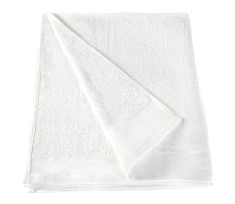 vidaXL Badehåndklær 2 stk bomull 450 g/m² 100x150 cm hvit