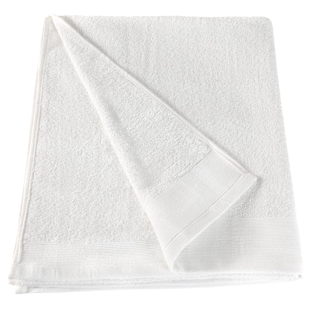 vidaXL Кърпи за сауна, 5 бр, памук, 450 г/м², 80x200 см, бели
