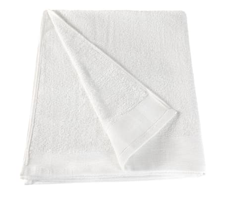 vidaXL Serviettes de sauna 5 pcs Coton 450 g/m² 80x200 cm Blanc