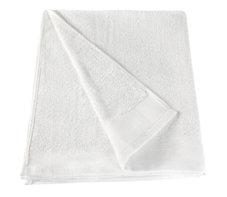 vidaXL Serviettes de sauna 2 pcs Coton 450 g/m² 80x200 cm Blanc