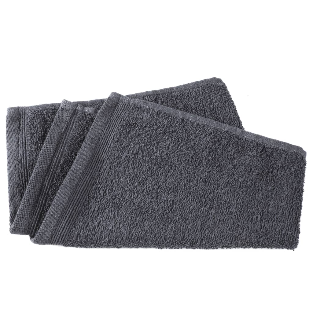 vidaXL Serviettes pour invités 10 pcs Coton 450g/m² 30x50cm Anthracite