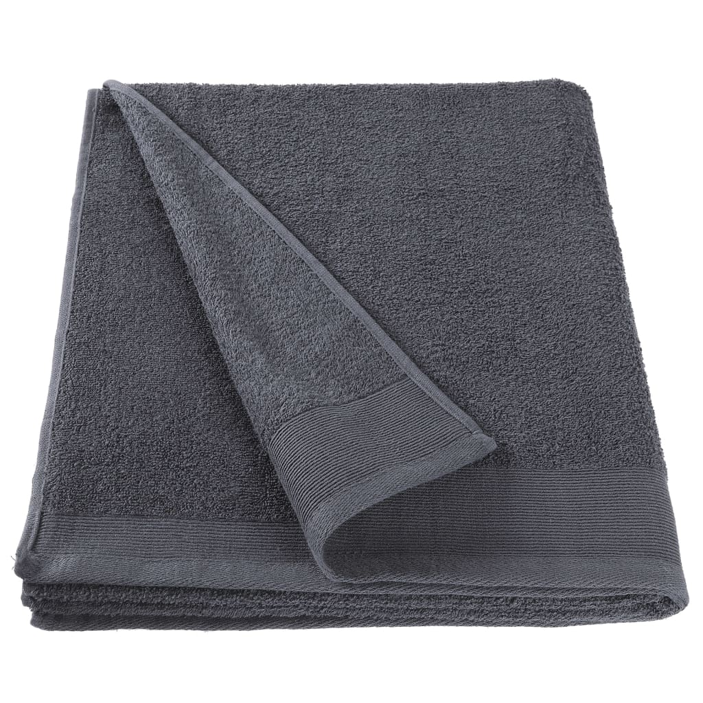 vidaXL Serviettes à main 5 pcs Coton 450 g/m² 50x100 cm Anthracite