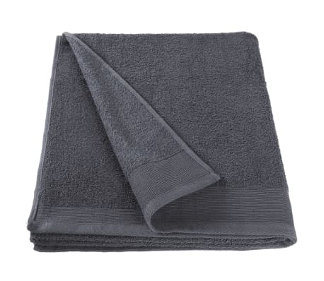 vidaXL Serviettes à main 5 pcs Coton 450 g/m² 50x100 cm Anthracite