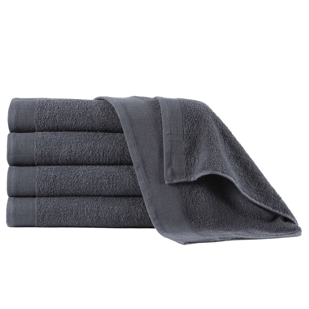 confortables et absorbantes anthracite Lot de 10 serviettes pour invités 30 x 50 cm douces 100 /% coton