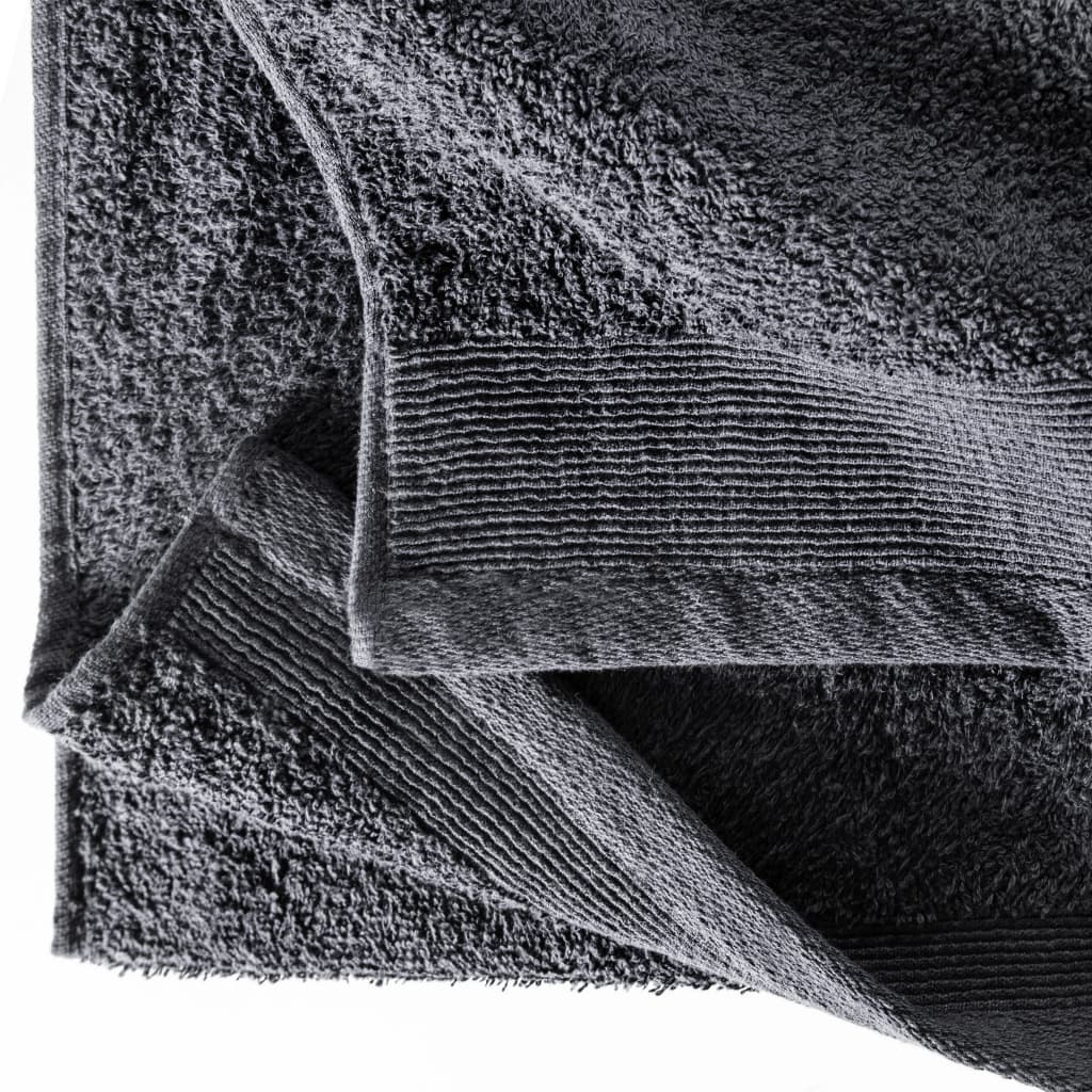 Saunahanddoeken 5 st 450 g/m² 80x200 cm katoen antraciet