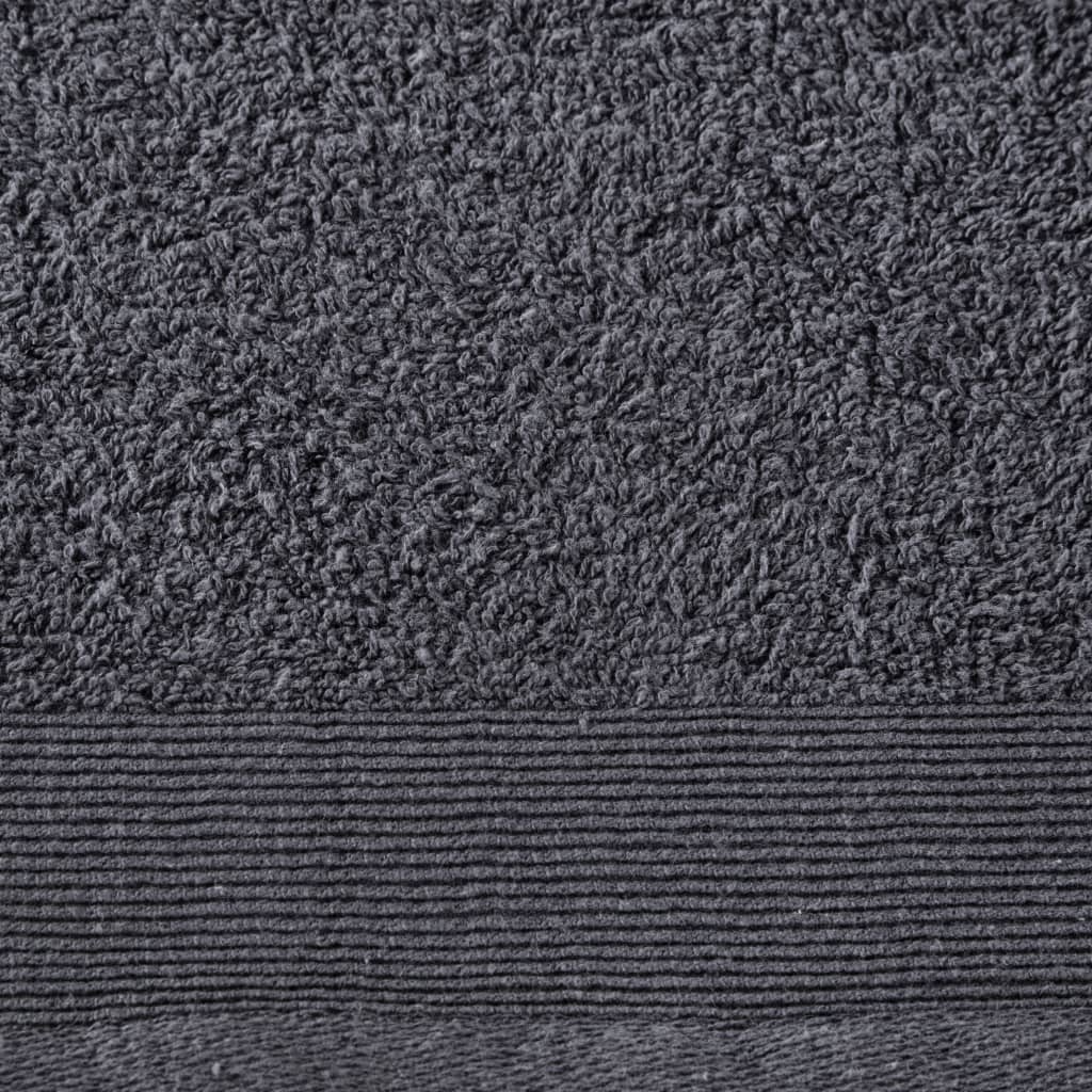 Saunahanddoeken 5 st 450 g/m² 80x200 cm katoen antraciet