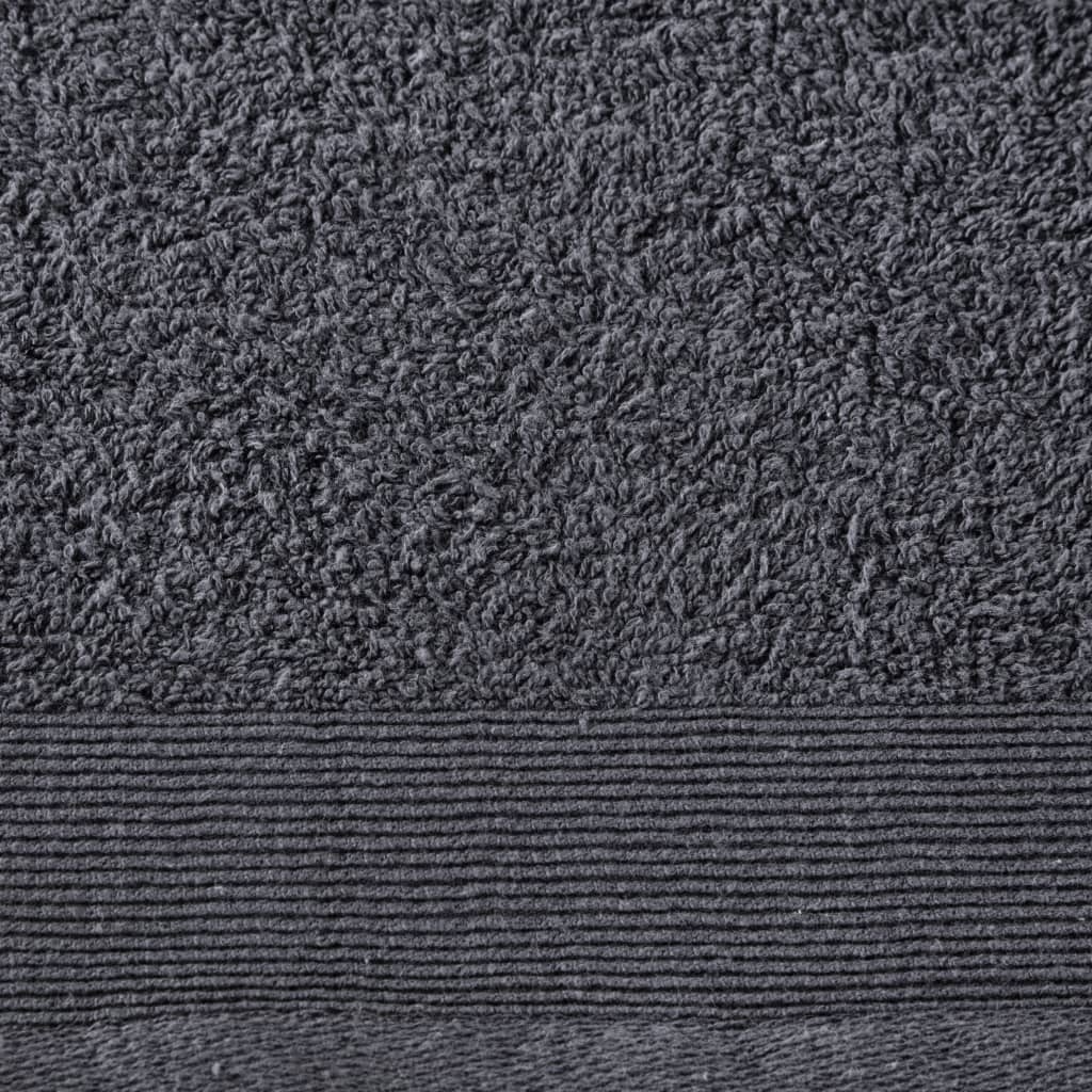 vidaXL Sada saunových osušek 2 ks bavlna 450 g/m² 80x200cm antracitová