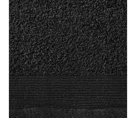 vidaXL Serviettes de douche 2 pcs Coton 450 g/m² 70x140 cm Noir