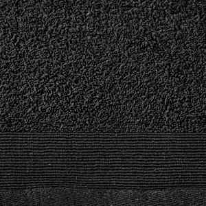 vidaXL Vonios rankšluosčiai, 2vnt., juodi, 70x140cm, medvilnė, 450g/m