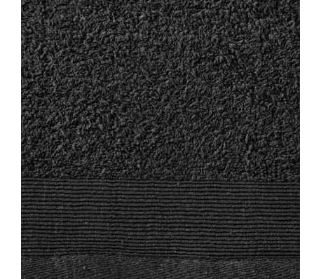 vidaXL 2-dielna sada kúpeľňových uterákov čierna 100x150 cm bavlnená 450 g/m2