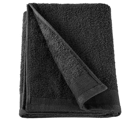 vidaXL Håndklær til badstue 5 stk bomull 450 g/m² 80x200 cm svart