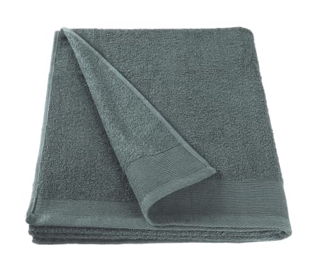 vidaXL Ręczniki do rąk, 2 szt., bawełna, 450 g/m², 50x100 cm, zielone