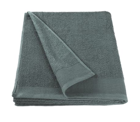 vidaXL Shower Towels 2 pcs Cotton 450 gsm 70x140 cm Green