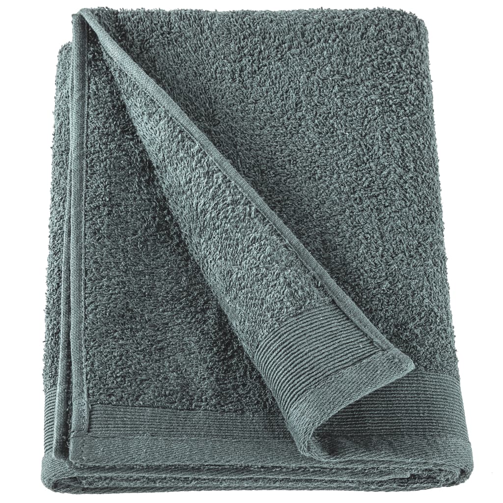 vidaXL Håndklær til badstue 5 stk bomull 450 g/m² 80x200 cm grønn