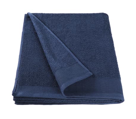 vidaXL Hand Towels 2 pcs Cotton 450 gsm 50x100 cm Navy