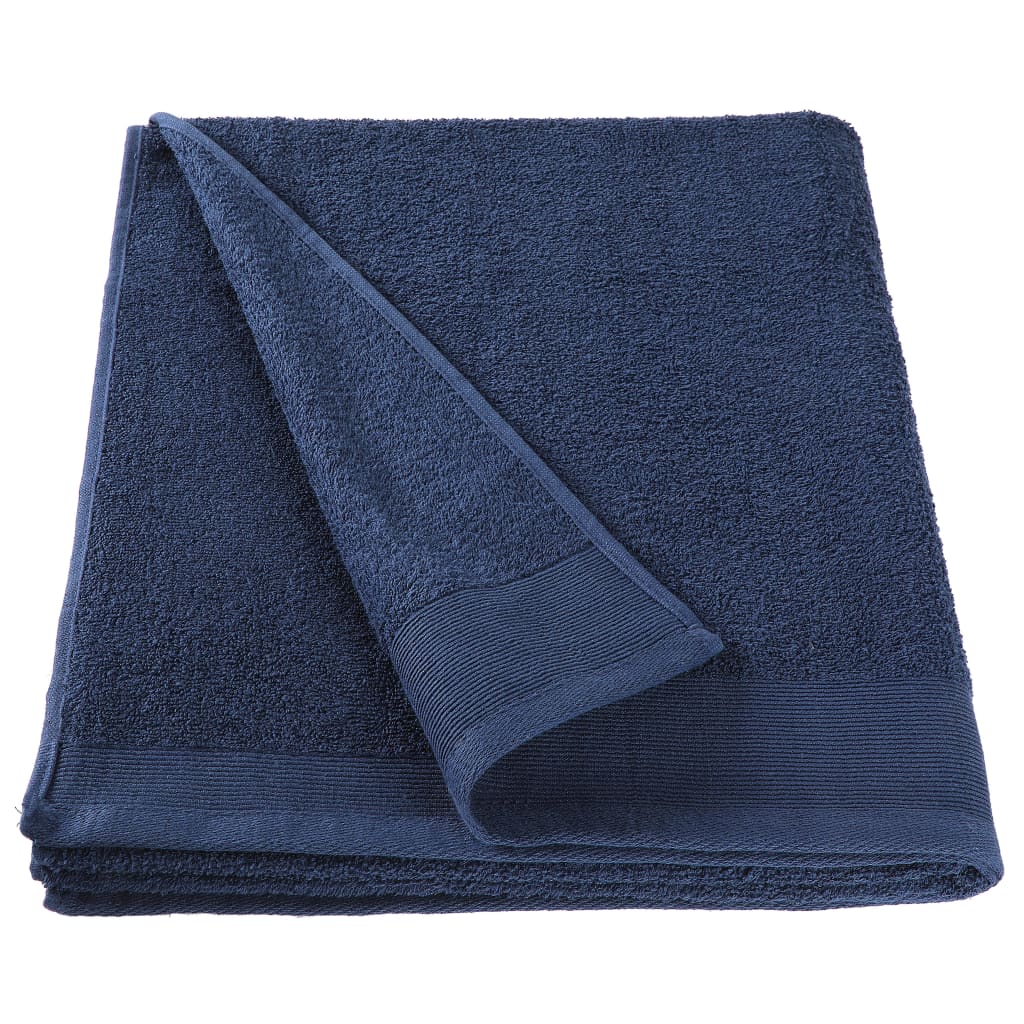 vidaXL Shower Towels 5 pcs Cotton 450 gsm 70x140 cm Navy