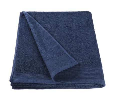 vidaXL Shower Towels 5 pcs Cotton 450 gsm 70x140 cm Navy