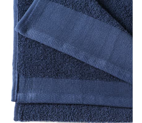 vidaXL Set toalla de ducha 2 uds algodón 450 gsm 70x140cm azul marino