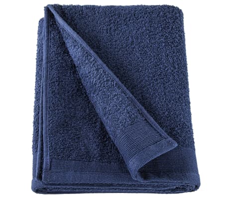 vidaXL Conj. toalhas sauna 2 pcs algodão 450 g. 80x200 cm azul-marinho