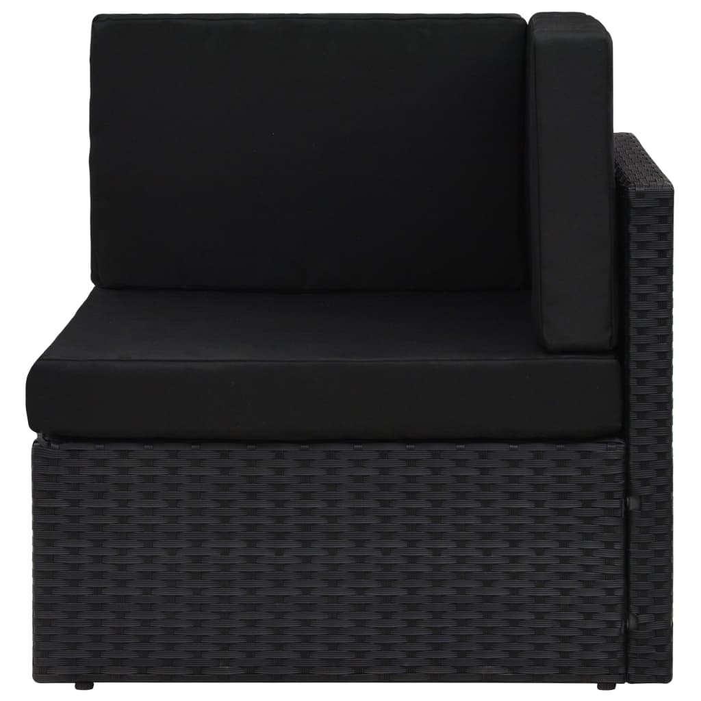 Thumbnail - vidaXL Modulares Sofa-Eckteil Poly Rattan Schwarz