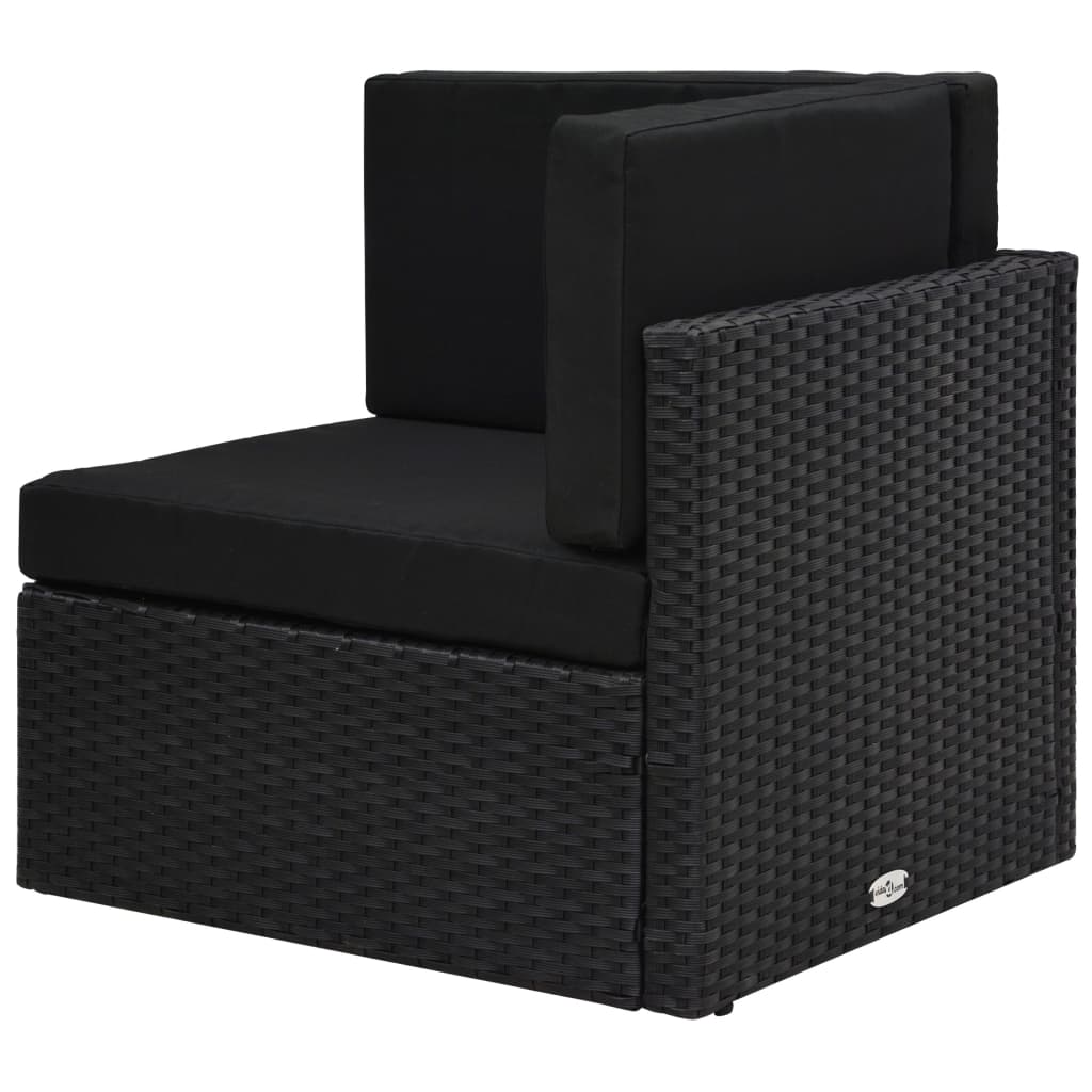 Thumbnail - vidaXL Modulares Sofa-Eckteil Poly Rattan Schwarz